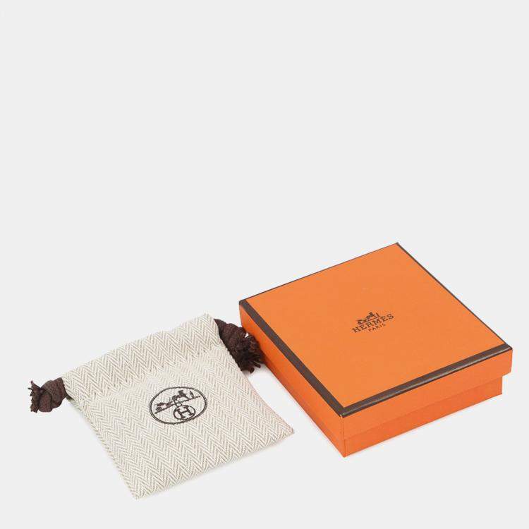 مملوكة مسبقًا Hermes Pop Ash Earrings Rocabar Size Mini Malabar Lacquer Gold Plated