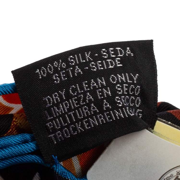 Pre Owned Hermès Multicolor Baobab Cat Silk Scarf
