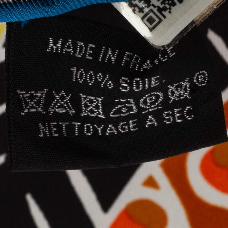 Pre Owned Hermès Multicolor Baobab Cat Silk Scarf