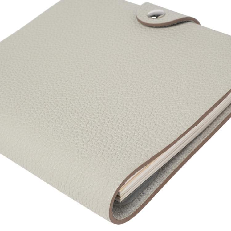 Pre Owned Hermes Gris Perle Veau Togo Ulysse PM Agenda Cover