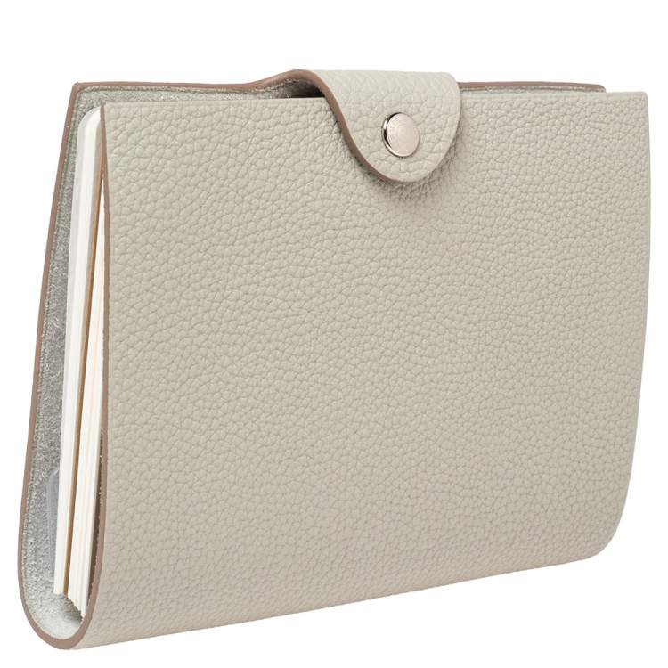 Pre Owned Hermes Gris Perle Veau Togo Ulysse PM Agenda Cover