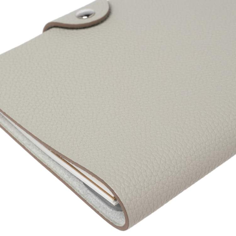 Pre Owned Hermes Gris Perle Veau Togo Ulysse PM Agenda Cover
