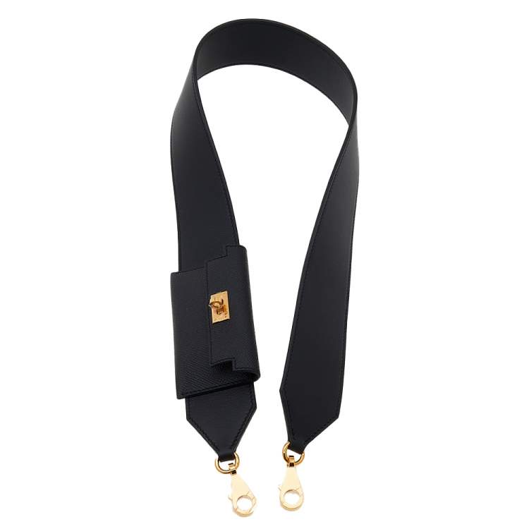 Pre Owned Hermes Noir Swift/Epsom Pocket Kelly Shoulder Strap