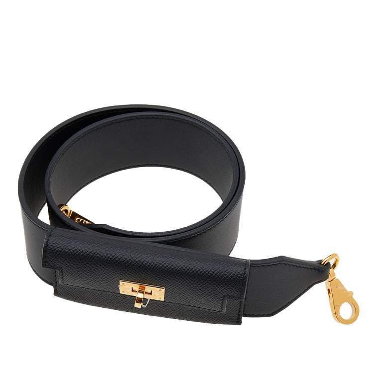 Pre Owned Hermes Noir Swift/Epsom Pocket Kelly Shoulder Strap