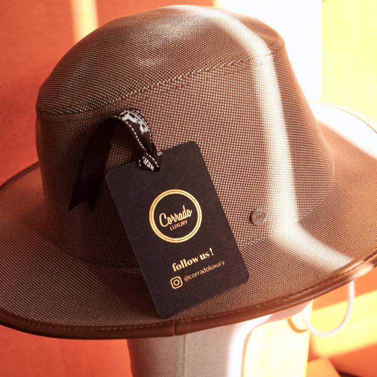 Pre Owned Hermes Brown Cappello Hat Size 56 cm