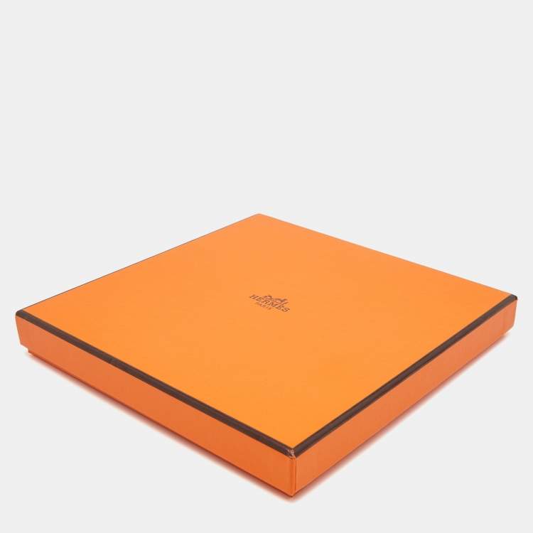 Pre Owned Hermes Light Blue Bee Printed Silk Square Scarf