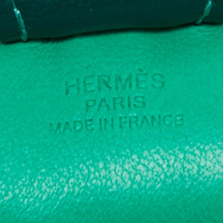 Pre Owned Hermes Menthe/Malachite/Blue Brume Milo Leather Rodeo Grigri Bag Charm PM