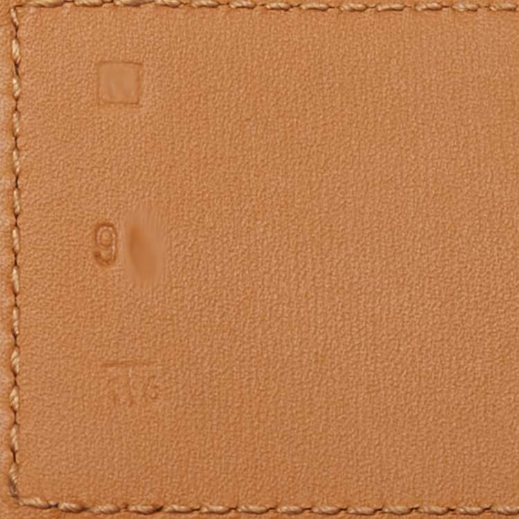 Pre Owned Hermes Bleu Saphir Epsom Leather Collier De Chien Belt 90CM