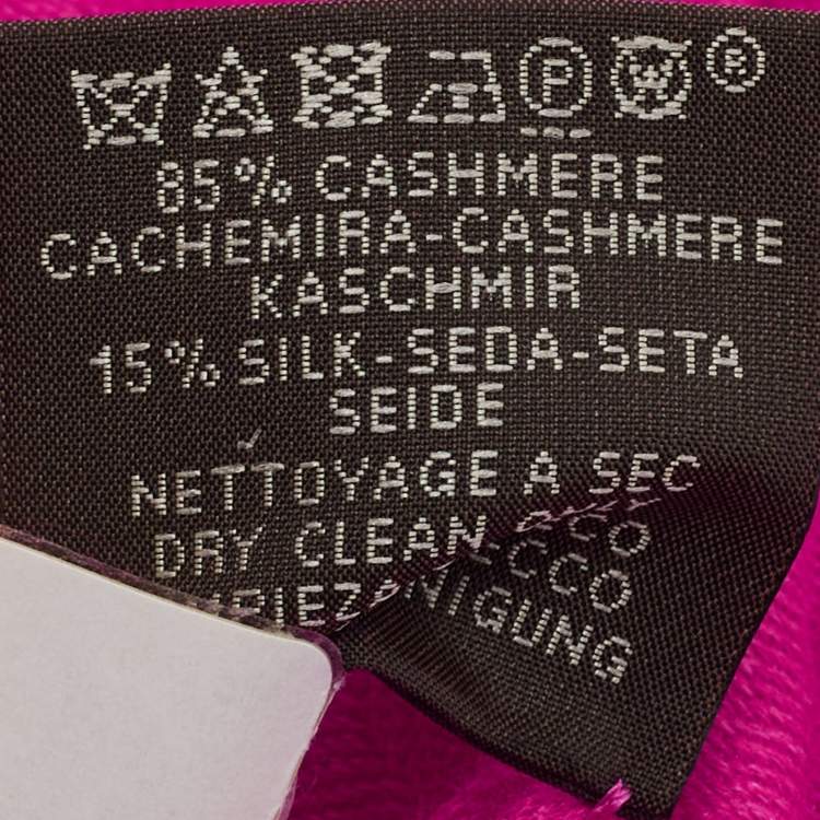 Pre Owned Hermès  Rose Indien Confettis d'Ex-Libris Cashmere Silk Stole