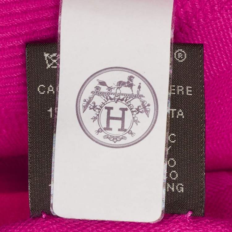 Pre Owned Hermès  Rose Indien Confettis d'Ex-Libris Cashmere Silk Stole