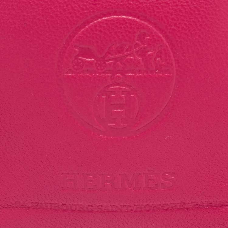 Pre Owned Hermes Pink Milo Lambskin & Swift Leather Bag Charm