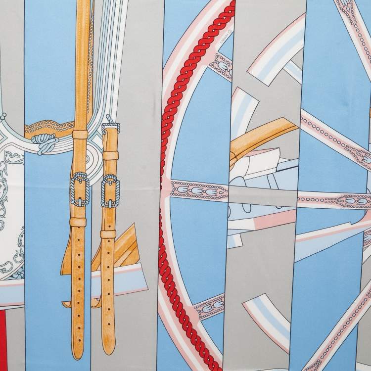 Pre Owned Hermès Multicolor La Berline Bayadere Printed Silk Square Scarf