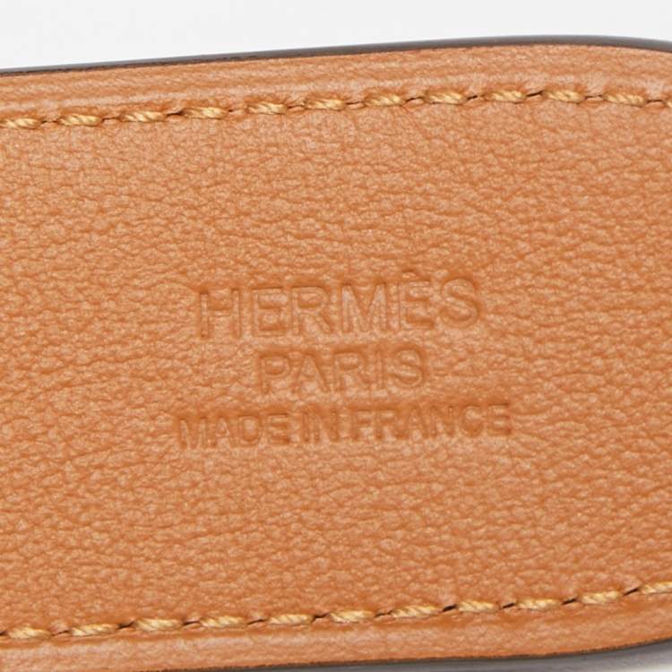 Pre Owned Hermès   Black Togo and Swift Leather Etriviere Belt 100CM