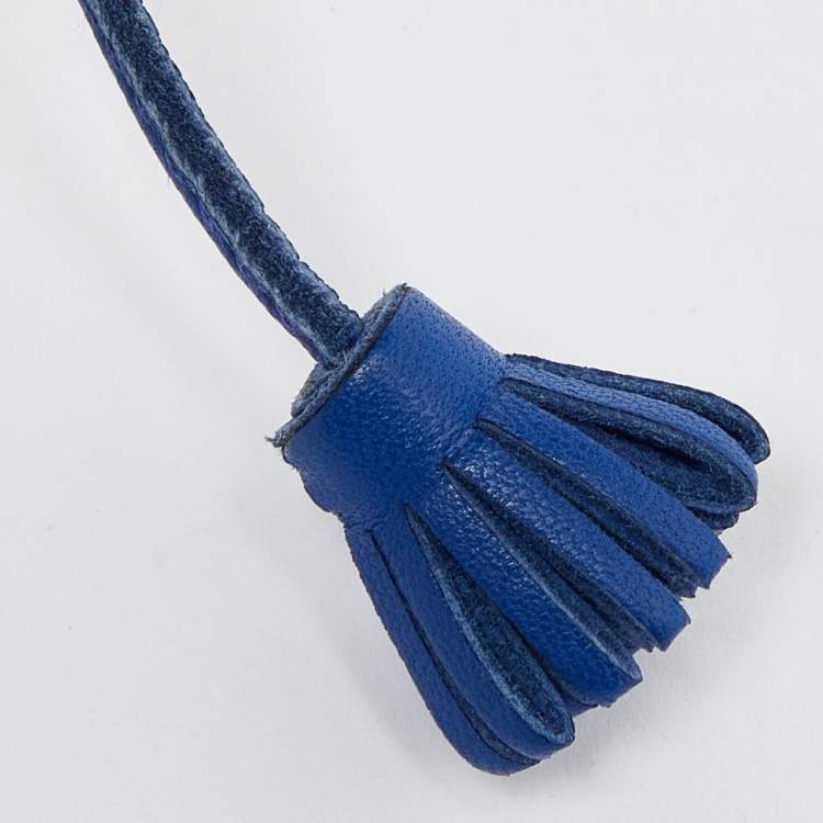مملوكة مسبقًا Hermes Bleu Electrique Leather Carmencita Page Marker