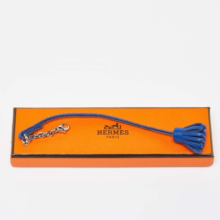 مملوكة مسبقًا Hermes Bleu Electrique Leather Carmencita Page Marker