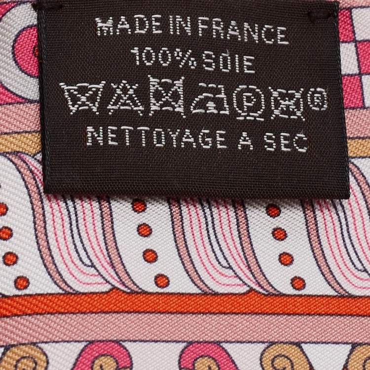 Pre Owned Hermès Red Harnais En Rosace Silk Twilly 