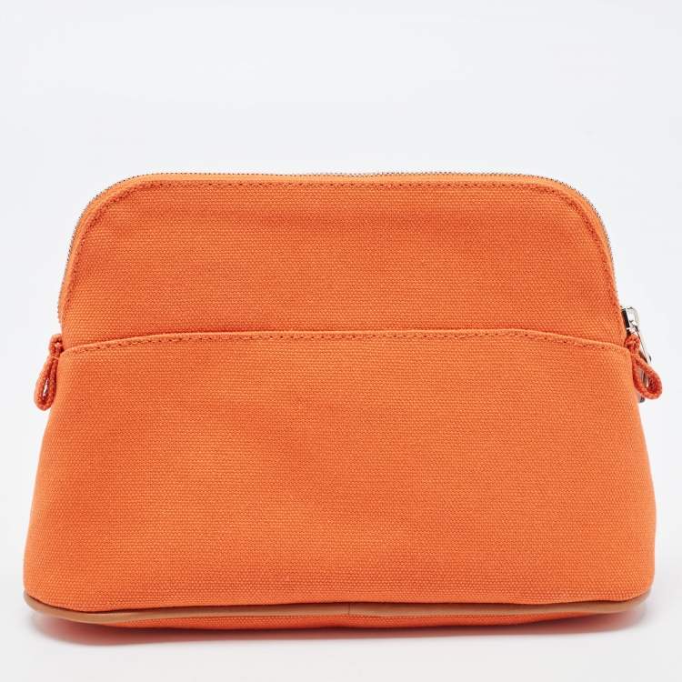 Pre Owned Hermès  Feu Canvas Bolide Mini Travel Case