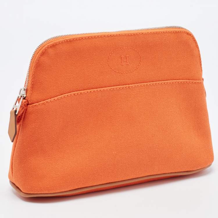 Pre Owned Hermès  Feu Canvas Bolide Mini Travel Case