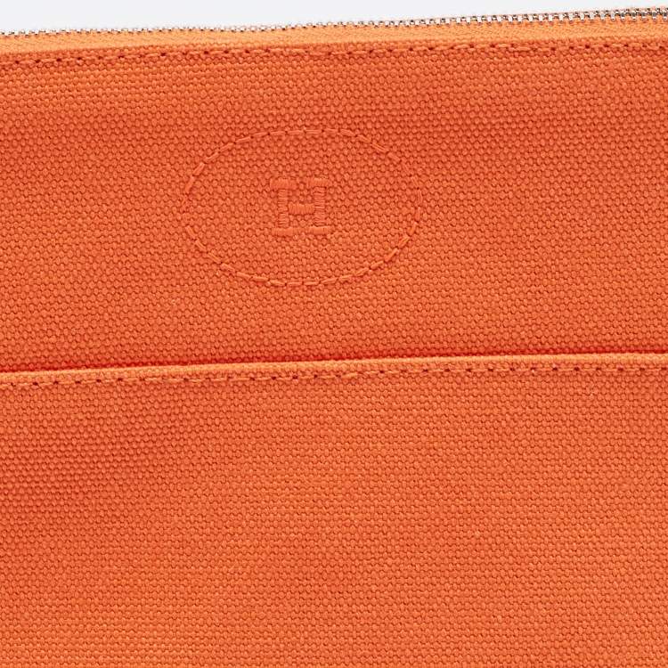 Pre Owned Hermès  Feu Canvas Bolide Mini Travel Case