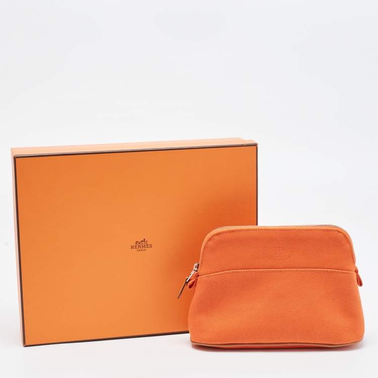 Pre Owned Hermès  Feu Canvas Bolide Mini Travel Case