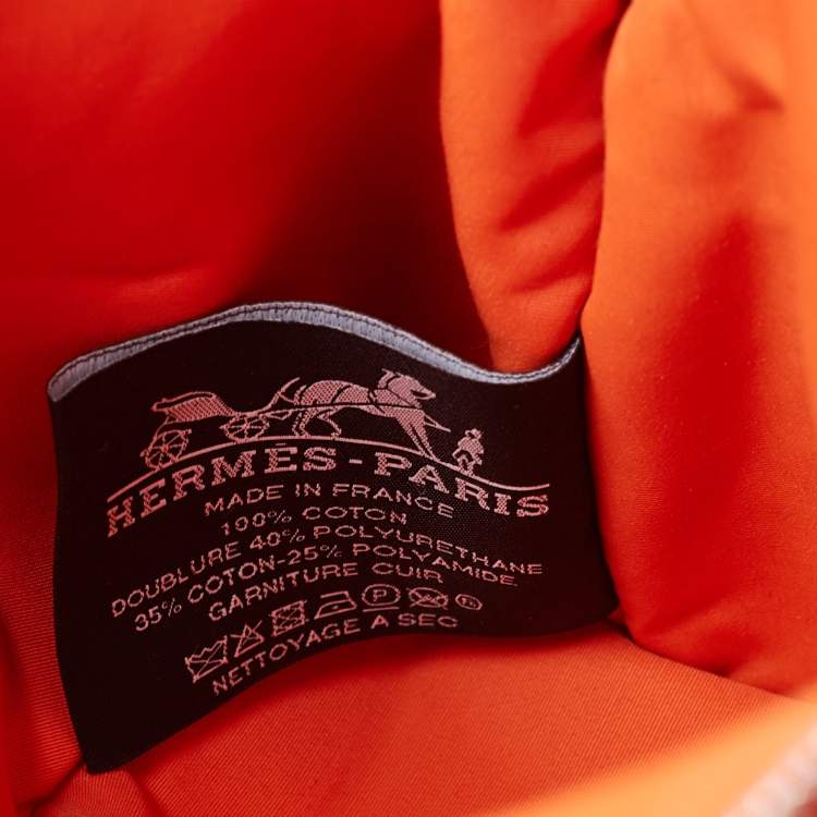 Pre Owned Hermès  Feu Canvas Bolide Mini Travel Case