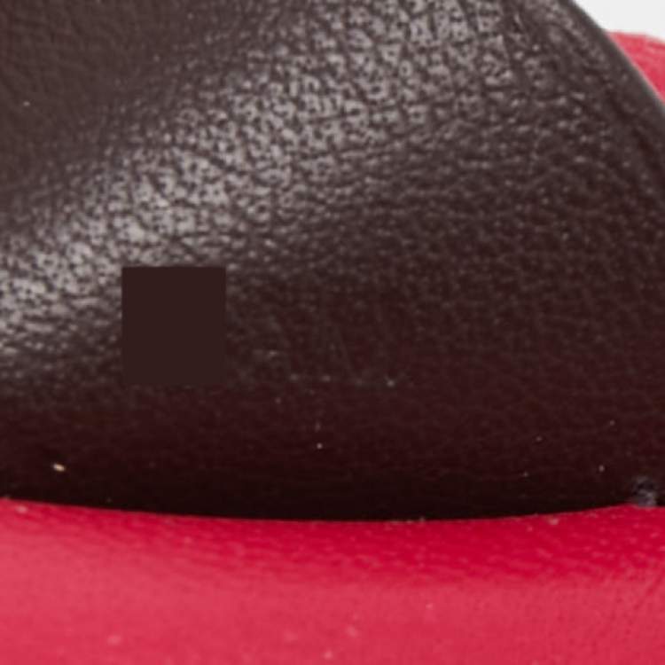 Pre Owned Hermes Framboise/Rose Sakura/Rouge Sellier Milo Leather GriGri Rodeo Pegase Bag Charm PM