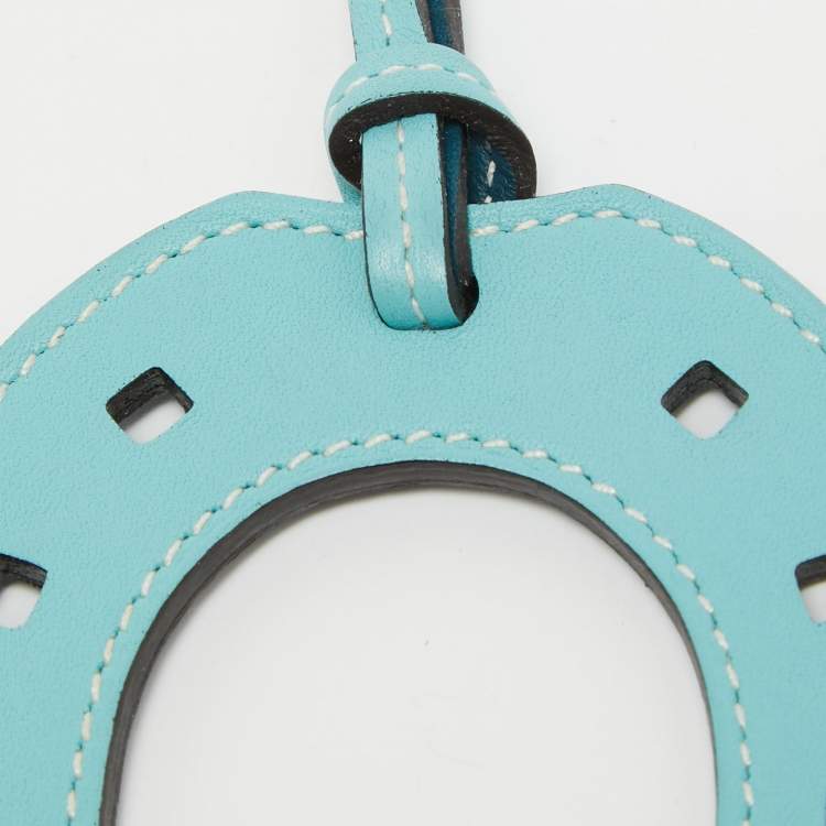Pre Owned Hermès  Bleu Atoll/Colvert Swift Leather Paddock Fer a Cheval Bag Charm