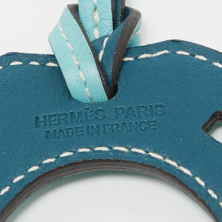 Pre Owned Hermès  Bleu Atoll/Colvert Swift Leather Paddock Fer a Cheval Bag Charm
