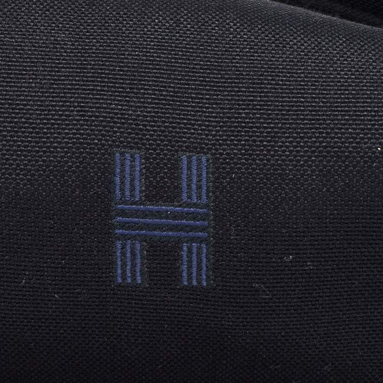 Pre Owned Hermes Bleu Nuit Canvas Small Bride-A-Brac Pouch