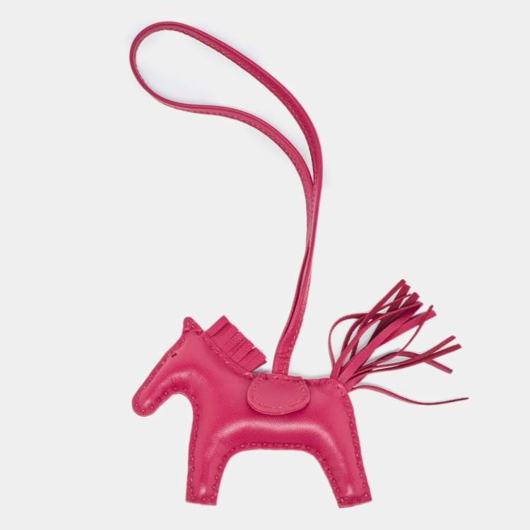 Pre Owned Hermes Ruby Milo Leather GriGri Rodeo Bag Charm PM