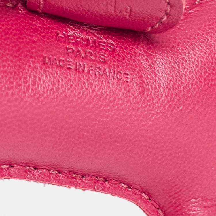 Pre Owned Hermes Ruby Milo Leather GriGri Rodeo Bag Charm PM