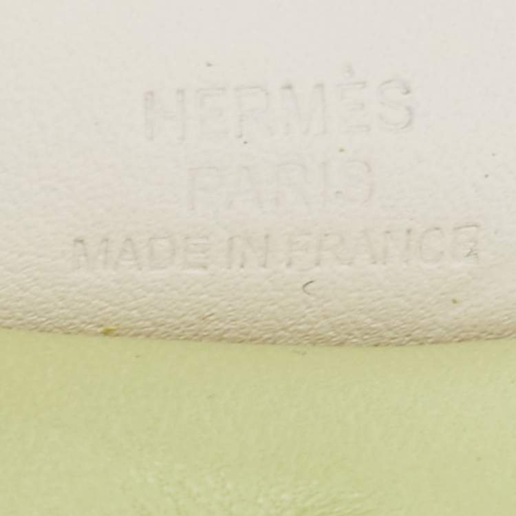 Pre Owned Hermes Jaune Bourgeon/Bleu Brume Milo Leather GriGri Rodeo Pegase Bag Charm PM