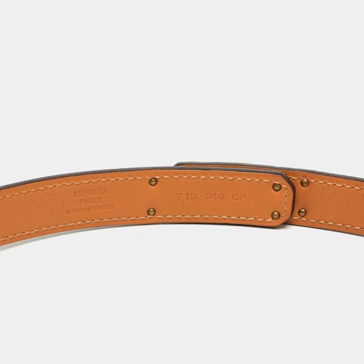 Pre Owned Hermès  Black/Gold Epsom and Swift Leather Gold Finished Kelly 18 Belt 
