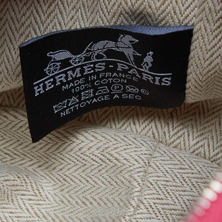 Pre Owned Hermes Hibiscus Canvas Small Bride-a-Brac Pouch