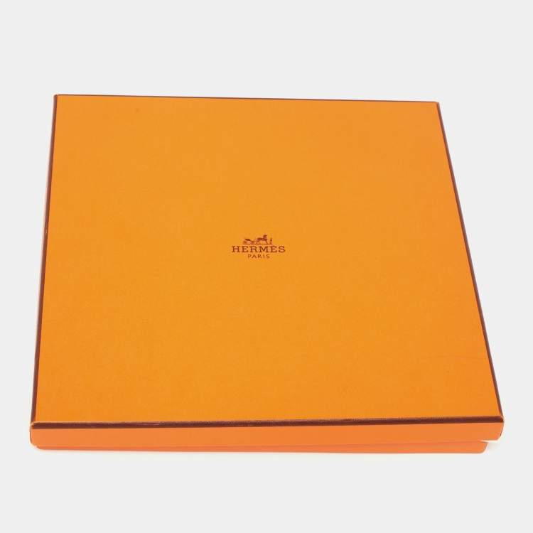 Pre Owned Hermès Brown Print Silk Le Laboratoire Du Temps Square Scarf