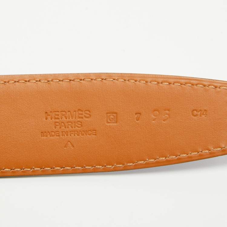 مملوكة مسبقًا Hermes Ultraviolet Crocodile Porosus Belt Strap 95 CM