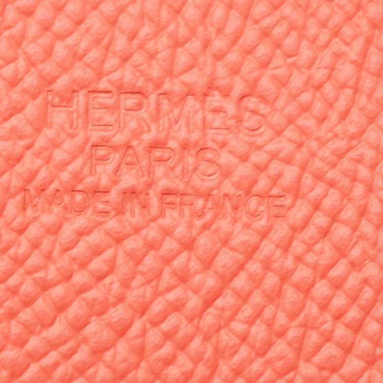 Pre Owned Hermes Rouge Casaque/Rose Jaipur Epsom Leather Reversible Belt Strap 95 CM