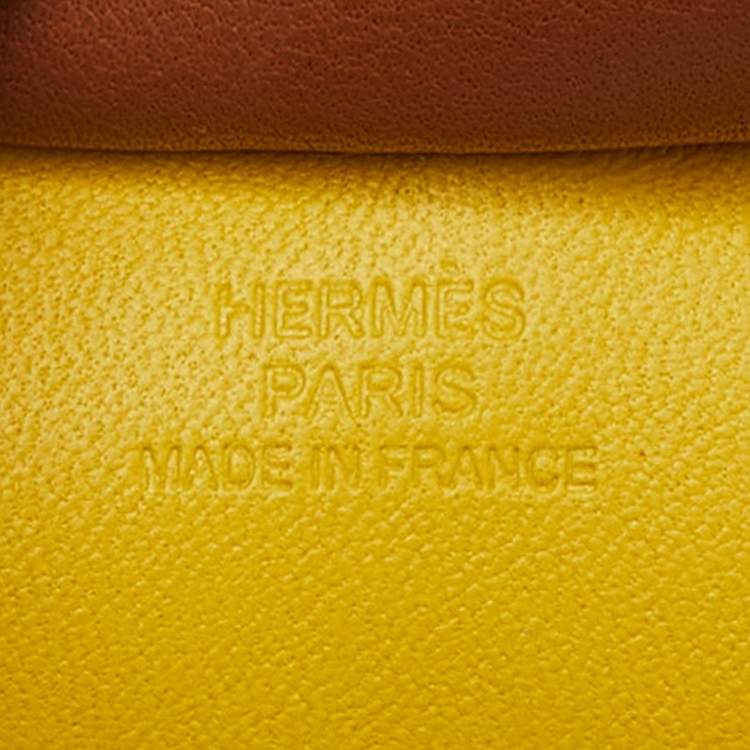 Pre Owned Hermès Jaune De Naples/Celeste/Gold GriGri Rodeo Horse Bag Charm GM