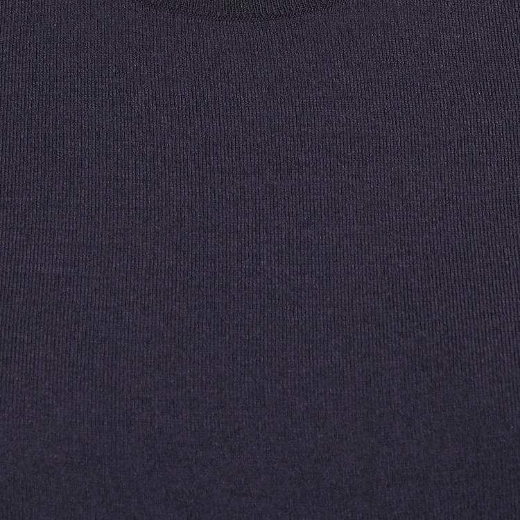 Pre Owned Hermès Purple Wool Knit Crew Neck Sweater Top M