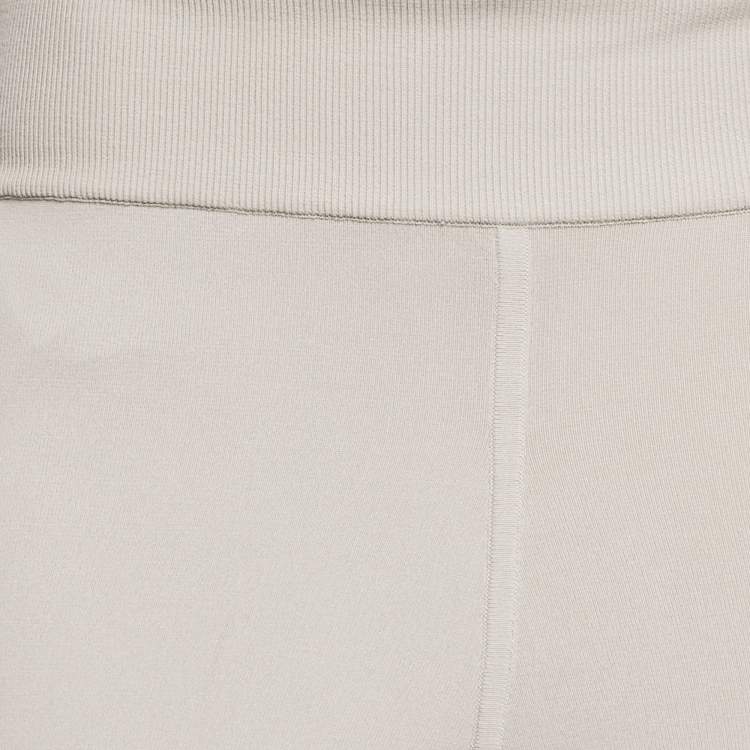 Pre Owned Hermes Grey Stretch Knit Petite Fit Yoga Leggings S