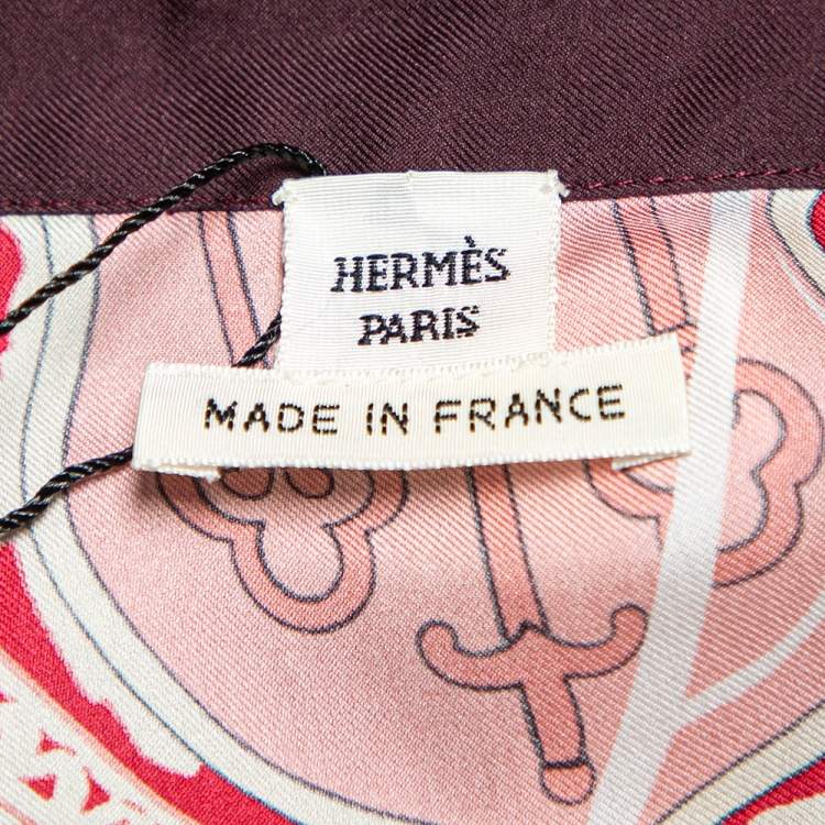 Pre Owned Hermes Multicolor Silk Cles et Badines Printed Classic Shirt L