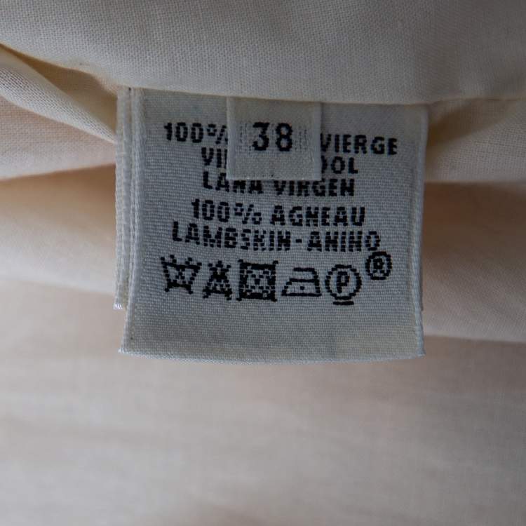 Pre Owned Hermes Light Beige Wool Waistcoat M