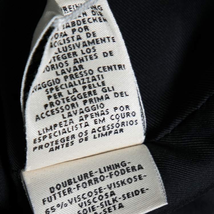 Pre Owned Hermes Black Leather Zip Front Biker Jacket M