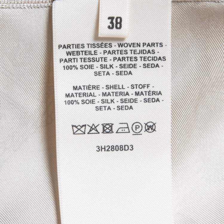 Pre Owned Hermes Gold Jacquard Silk Kaftan Inspired Open Cardigan M