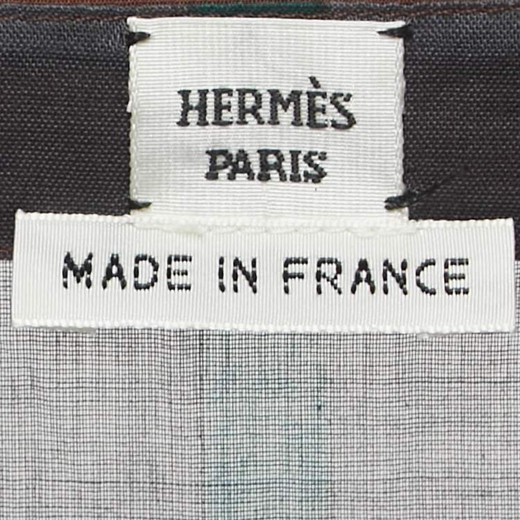 Pre Owned Hermes Multicolor Print Cotton Tunic Top One Size