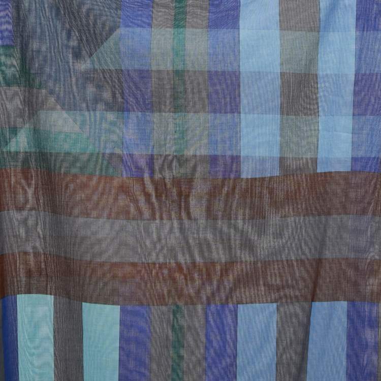 Pre Owned Hermes Multicolor Print Cotton Tunic Top One Size