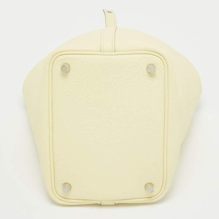 Pre Owned Hermès Jaune Milton Taurillon Clemence Leather Picotin Lock 18 Bag
