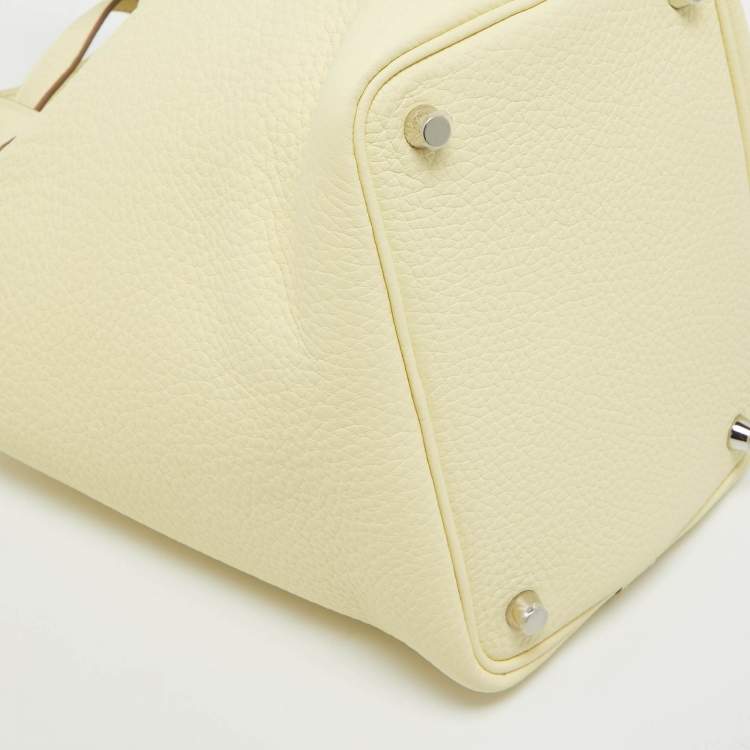Pre Owned Hermès Jaune Milton Taurillon Clemence Leather Picotin Lock 18 Bag