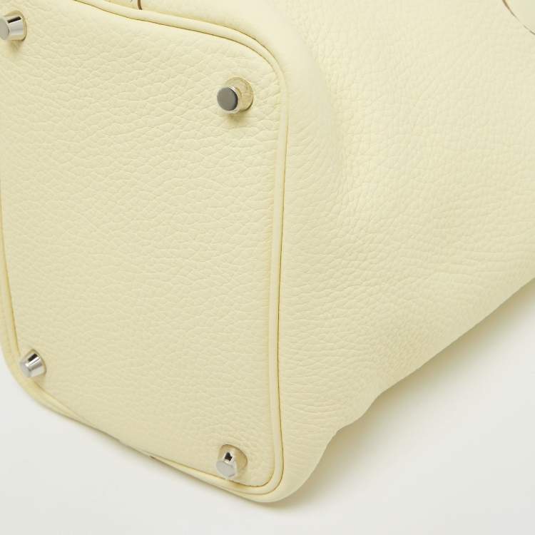 Pre Owned Hermès Jaune Milton Taurillon Clemence Leather Picotin Lock 18 Bag
