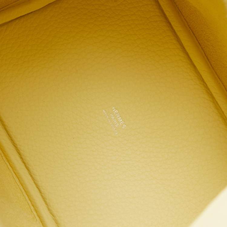 Pre Owned Hermès Jaune Milton Taurillon Clemence Leather Picotin Lock 18 Bag